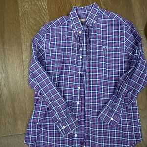 Vineyard Vines Purple and Blue Plaid Shirt